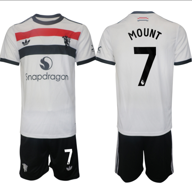 Men 2024-2025 Club Manchester United away white #7 Soccer Jerseys->indianapolis colts->NFL Jersey